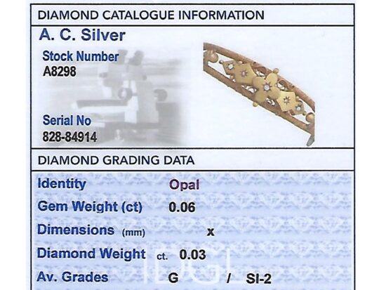 Diamond Grading Card With Bangle