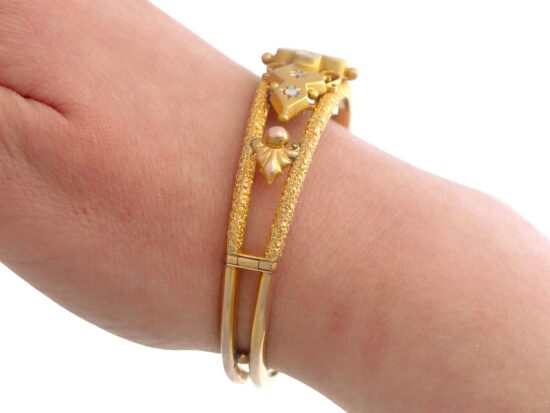 Antique Opal Bracelet Wearing Shot