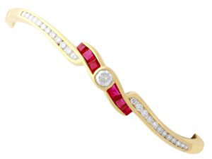 Ruby and Diamond Bangle