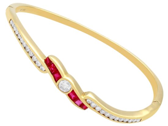 Ruby and Diamond Bangle