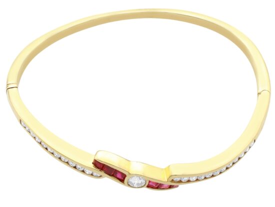 Ruby and Diamond Bangle