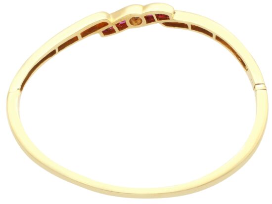 Ruby and Diamond Bangle back