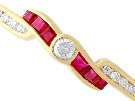 Ruby and Diamond Bangle