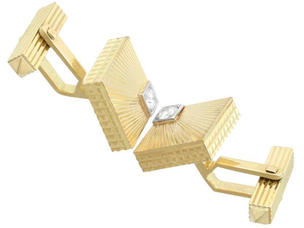 gold square cufflinks