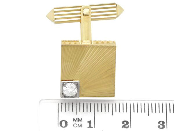 gold square cufflink