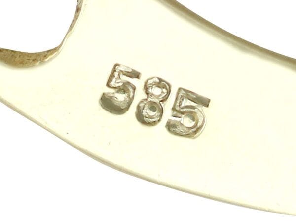 14 ct gold fineness mark (585)