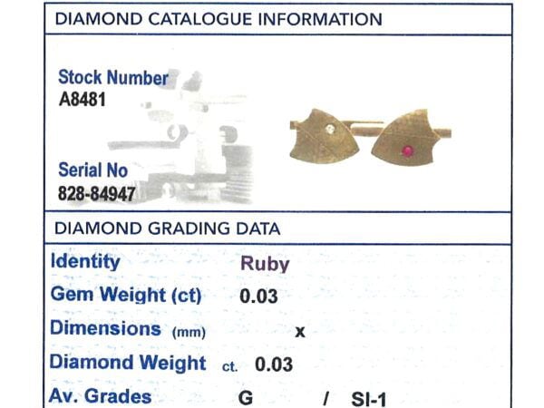 Diamond Ruby Grading Card