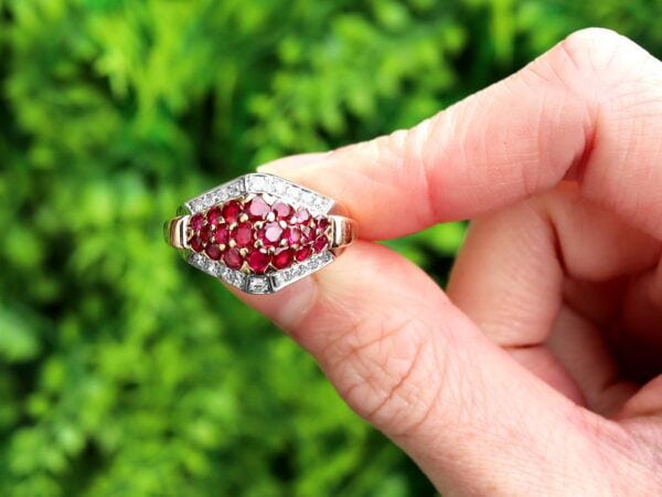 Vintage Gold Ruby Dress Ring outside