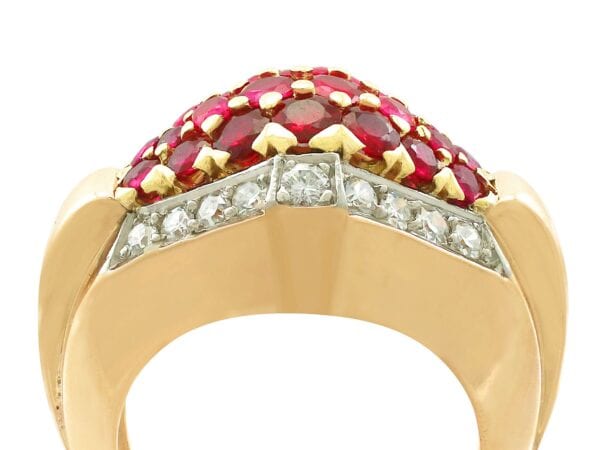 Vintage Gold Ruby Dress Ring setting