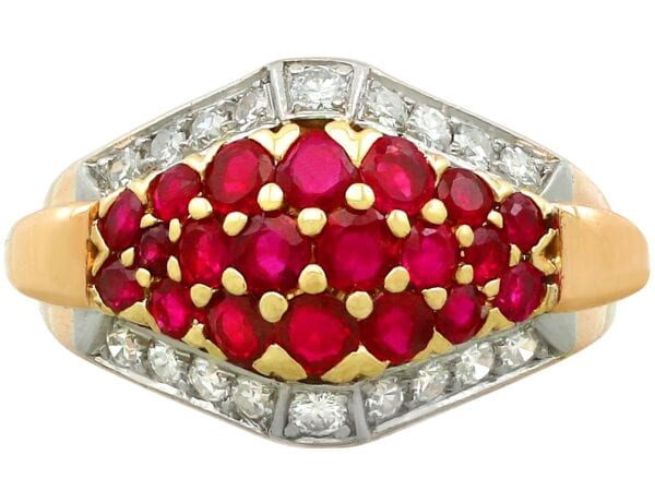 Vintage Gold Ruby Dress Ring