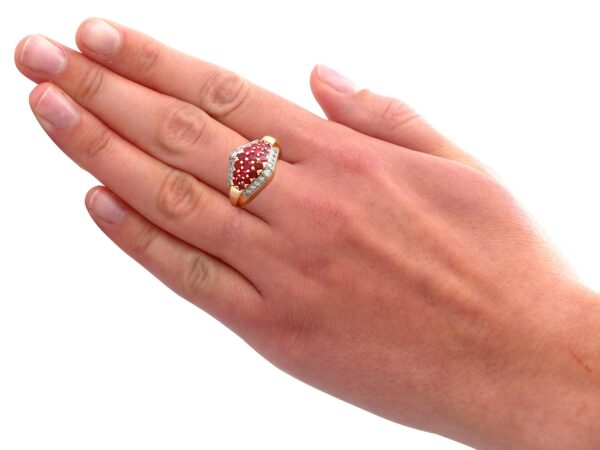 wearing Vintage Gold Ruby Dress Ring