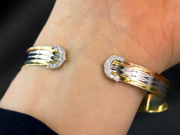 Vintage Bangle Clasp On Wrist