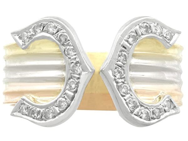 Vintage Diamond Gold Ring Front