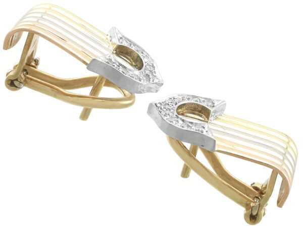 Diamond Gold Earring Pair