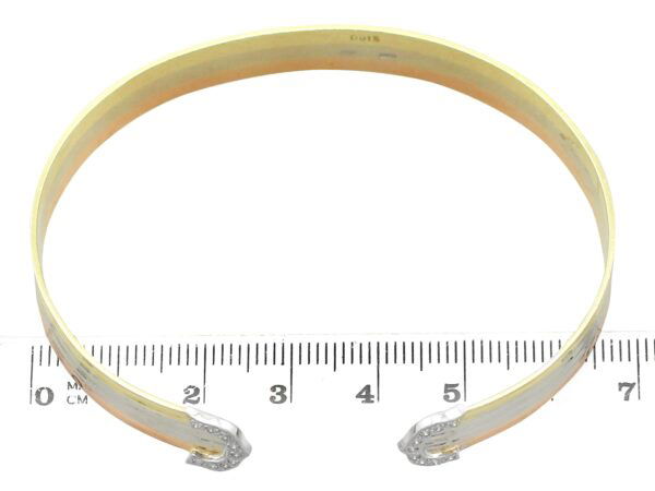 Vintage Diamond Gold Bangle Measurement
