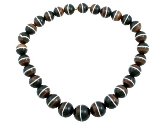 Banded Agate Necklace Front Detail