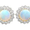 Antique Opal Diamond Earrings