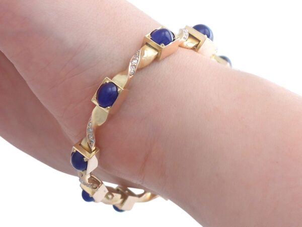Basaltic Sapphire Bracelet On Hand