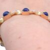 Close Up Antique Sapphire Bracelet On Hand