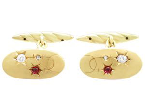 antique gemstone cufflinks