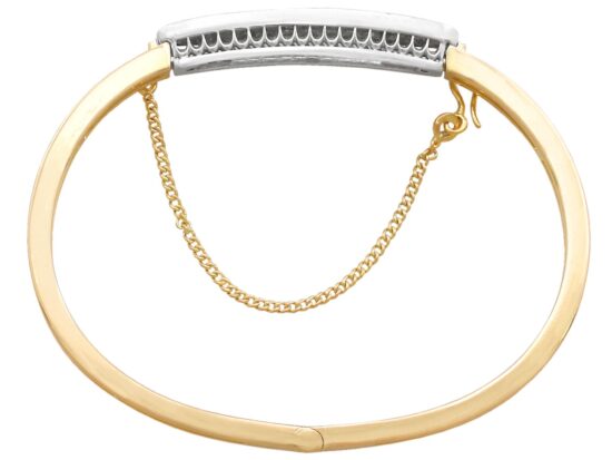 14ct Yellow Gold Diamond Bangle