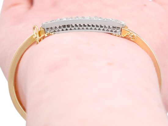 Diamond Bangle Worn Close-Up