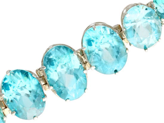 Blue Zircon Gemstone Close Up