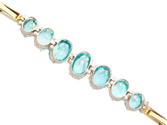 Blue Zircon Bracelet Reverse View