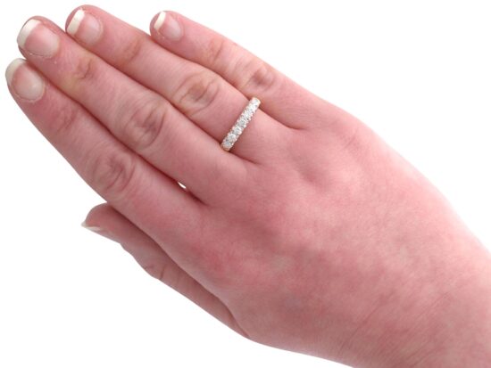 7 Diamond Half Eternity Ring wearing