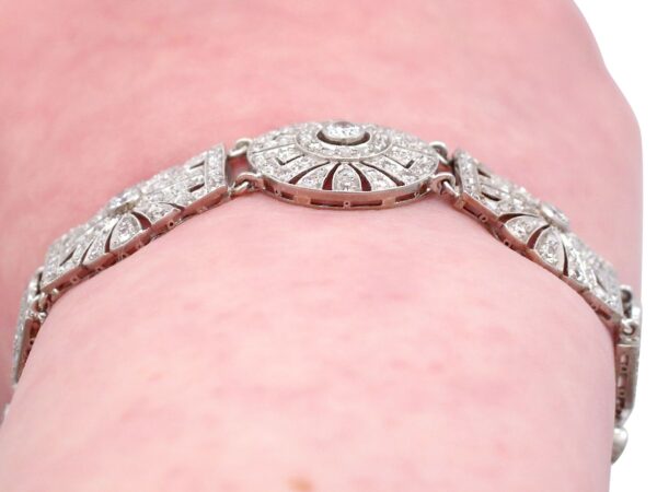 Wearing Platinum Art Deco Bracelet