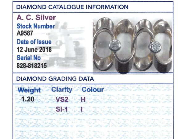 Diamond Grading Card With Bracelet