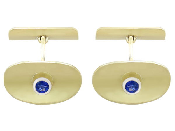 vintage sapphire cufflinks in gold