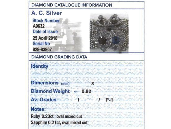 Ruby Sapphire Certificate With Bracelet