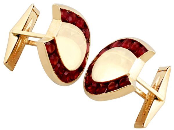 garnet horseshoe cufflinks