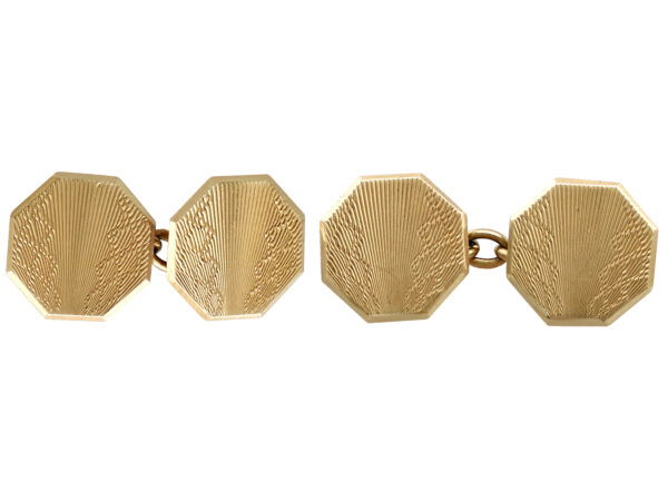 Art Deco 18ct Yellow Gold Cufflinks