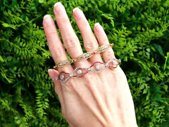 Vintage Ruby Bracelet Outside