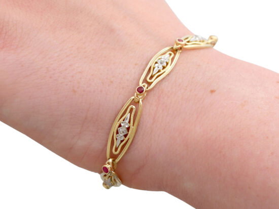 Gold Bracelet On Wrist