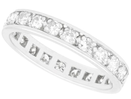 Platinum Full Diamond Eternity Ring