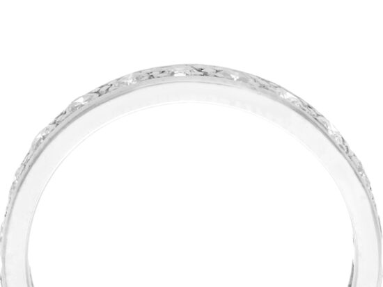 setting of Platinum Full Diamond Eternity Ring