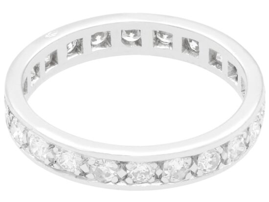 Platinum Full Diamond Eternity Ring
