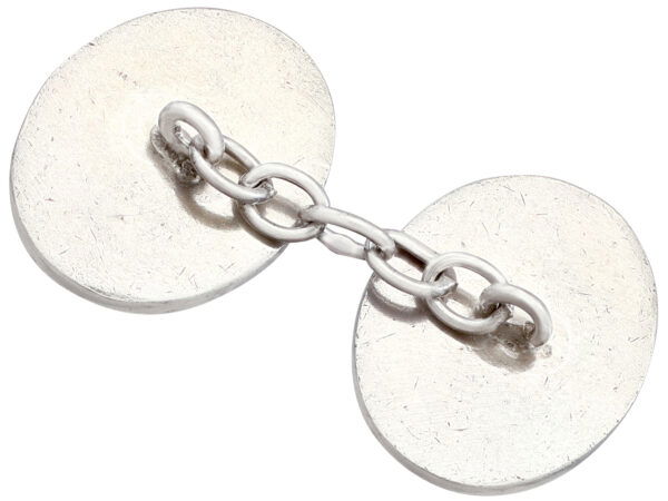 silver footballer cufflink