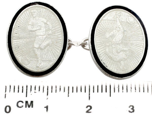antique footballer cufflinks size