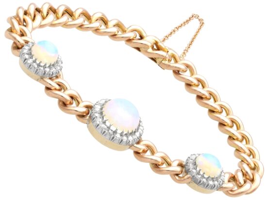 Antique opal and diamond bracelet
