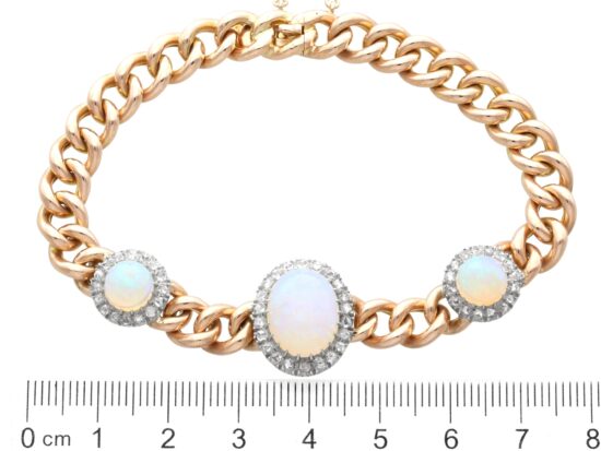 Antique opal and diamond bracelet size