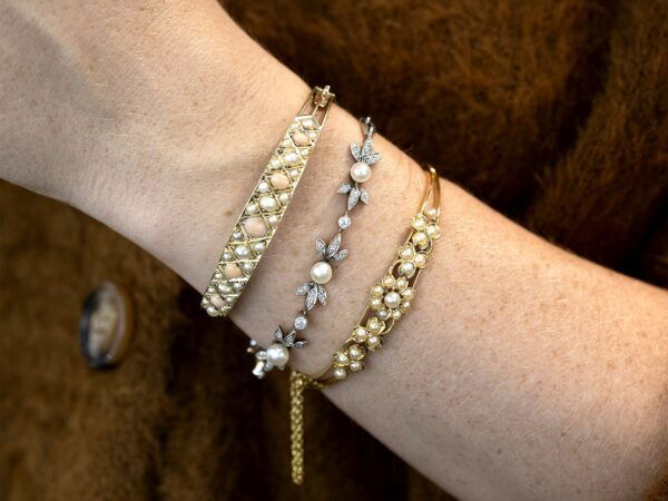 Edwardian Gold Pearl Bracelet Social Image