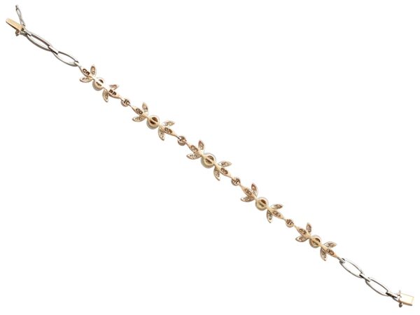 Pearl Diamond Bracelet Reverse View