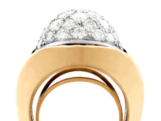 unusual sapphire and diamond ring
