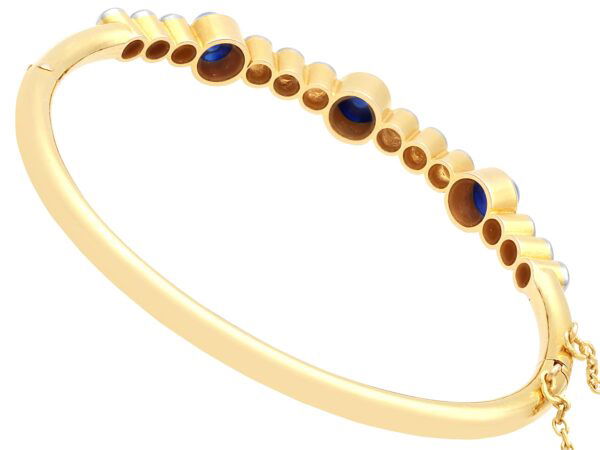 Sapphire Diamond Bangle Reverse View