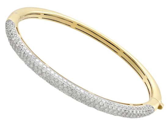 Vintage Gold Diamond Bangle Front