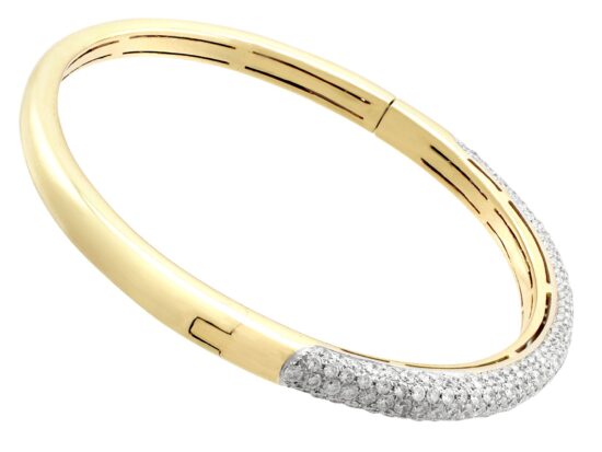 Vintage Diamond Bangle Side View